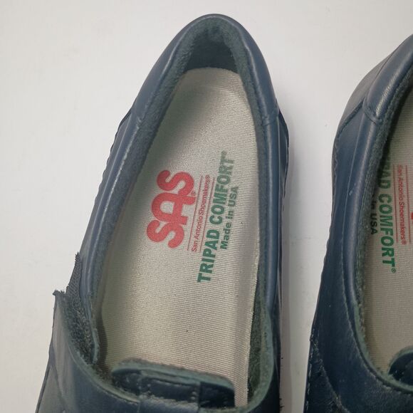 SAS Tripad Comfort Roamer Navy Nubuck Leather Shoe Loafer Wm's 7.5 L8882140 - Picture 7 of 16